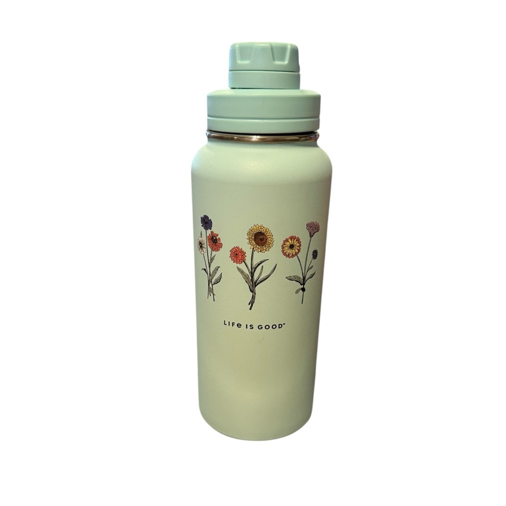 Life is Good Floral 32 oz Water Bottle (Alpine) (NWT)